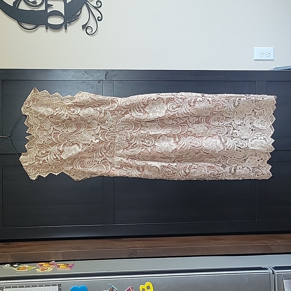 Blush lace dress